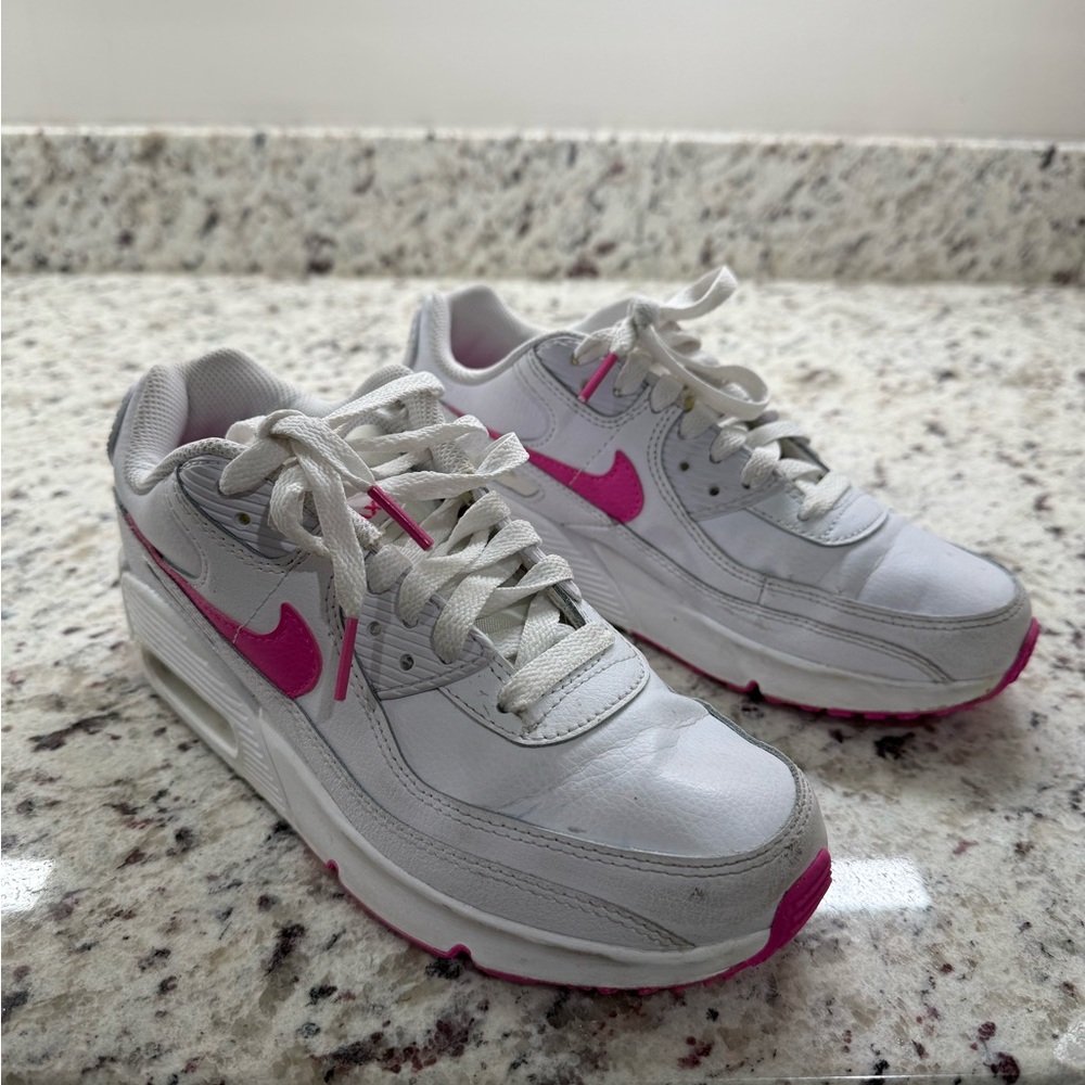 Nike Girl’s White and Pink Sneakers
